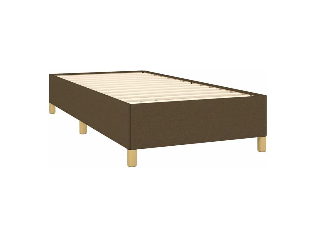 Sommier ¨¤ Vertchez de lit avec matelas Marron fonc¨¦ 100x200