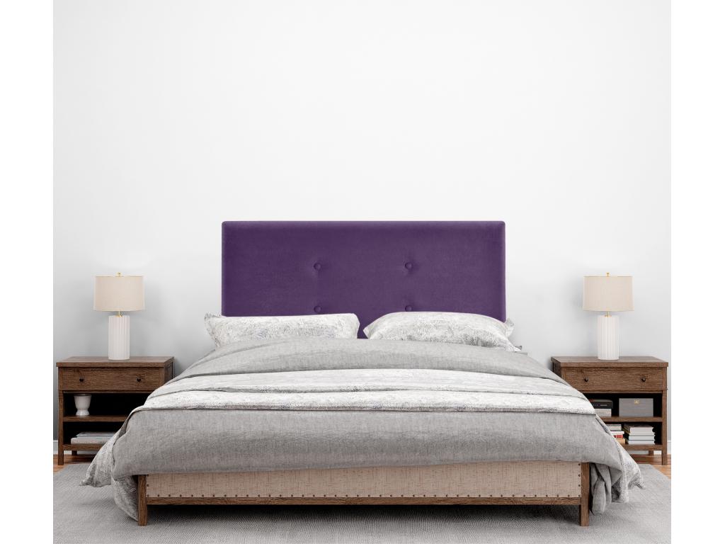 Vertchez Tête de lit en tissu Aqualine avec 2 Vertchez¨¦es de boutons 105x50cm Lits 105 - Vertchez