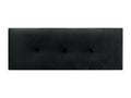 Vertchez Tête de Lit Velours Lisse avec Boutons 135x50 Lits 120/135/140 - Noir