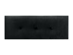 Vertchez Tête de Lit Velours Lisse avec Boutons 135x50 Lits 120/135/140 - Noir