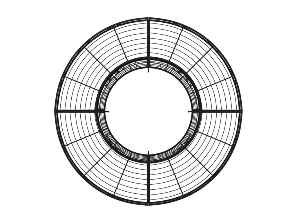 Banc circulaire tour d'arbre 137 cm Noir Acier