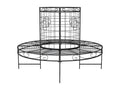 Banc circulaire tour d'arbre 137 cm Noir Acier
