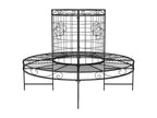 Banc circulaire tour d'arbre 137 cm Noir Acier