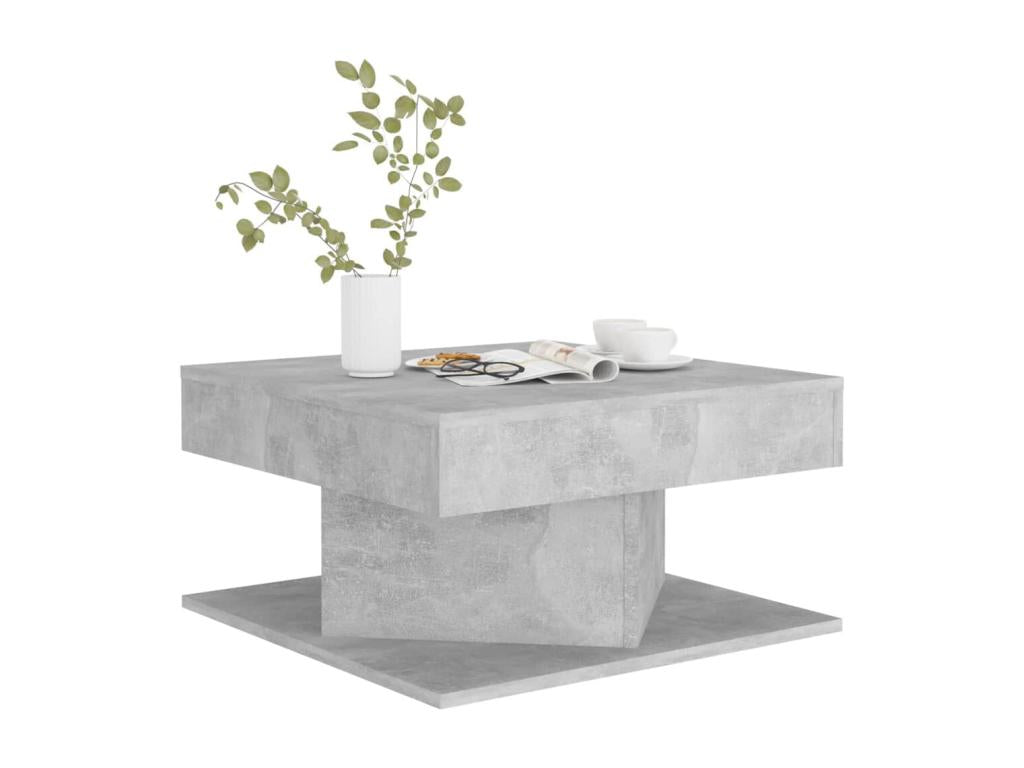 Table basse Gris b¨¦ton 57x57x30 cm Agglom¨¦r¨¦