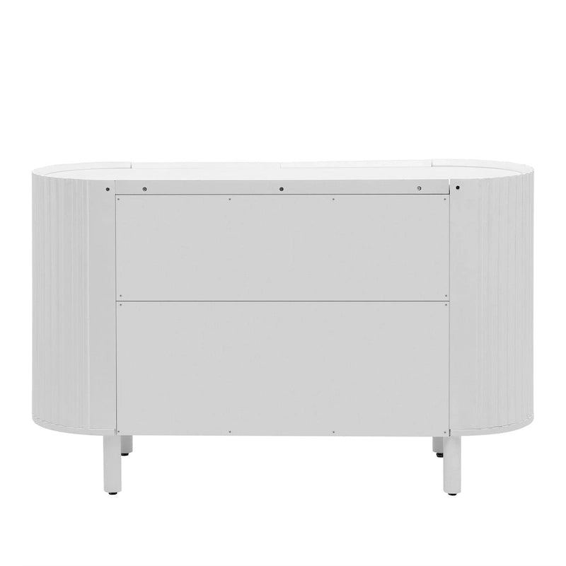 Buffet léger de luxe Merax au design incurvé avec étagères réglables