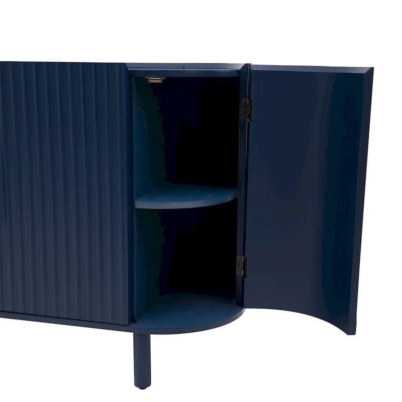 Buffet léger de luxe Merax au design incurvé avec étagères réglables