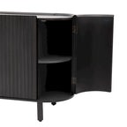 Buffet léger de luxe Merax au design incurvé avec étagères réglables