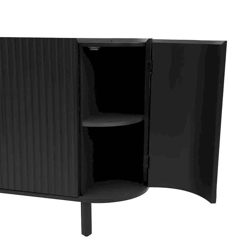 Buffet léger de luxe Merax au design incurvé avec étagères réglables