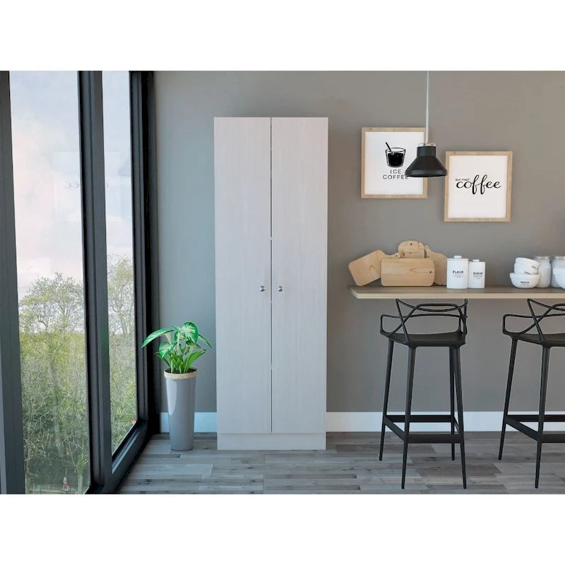 Armoire de rangement à double porte Virginia de FM Furniture, cinq étagères