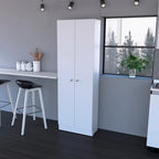 Armoire de rangement à double porte Virginia de FM Furniture, cinq étagères