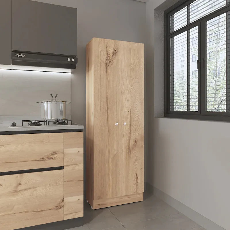 Armoire de rangement à double porte Virginia de FM Furniture, cinq étagères