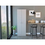 FM Furniture Virginia Double Door Storage Cabinet, Five Shelves