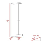 Armoire de rangement à double porte Virginia de FM Furniture, cinq étagères