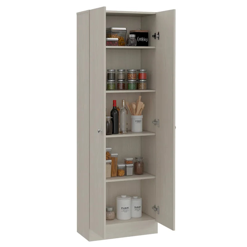 Armoire de rangement à double porte Virginia de FM Furniture, cinq étagères