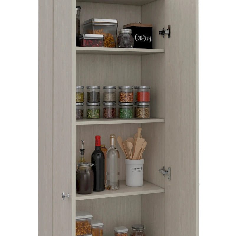 Armoire de rangement à double porte Virginia de FM Furniture, cinq étagères