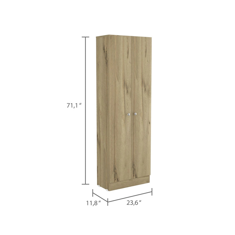 Armoire de rangement à double porte Virginia de FM Furniture, cinq étagères