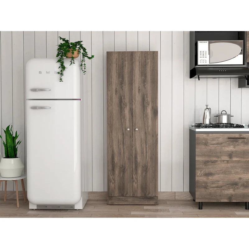 Armoire de rangement à double porte Virginia de FM Furniture, cinq étagères