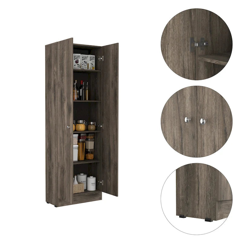 Armoire de rangement à double porte Virginia de FM Furniture, cinq étagères