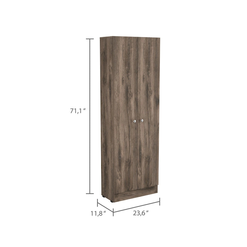 Armoire de rangement à double porte Virginia de FM Furniture, cinq étagères