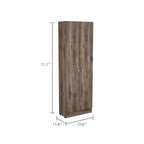 Armoire de rangement à double porte Virginia de FM Furniture, cinq étagères