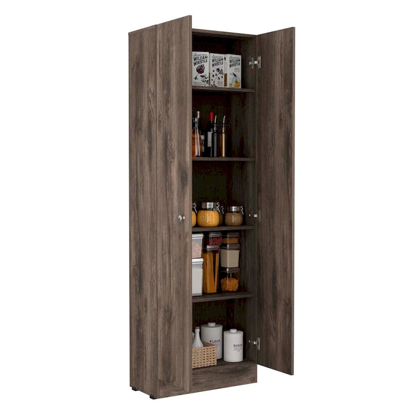 Armoire de rangement à double porte Virginia de FM Furniture, cinq étagères