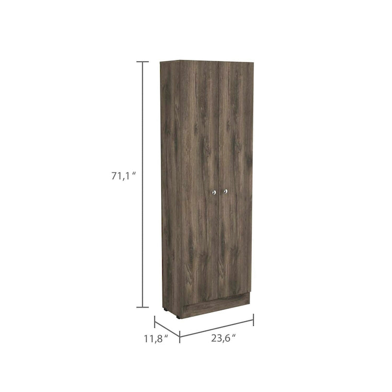 Armoire de rangement à double porte Virginia de FM Furniture, cinq étagères