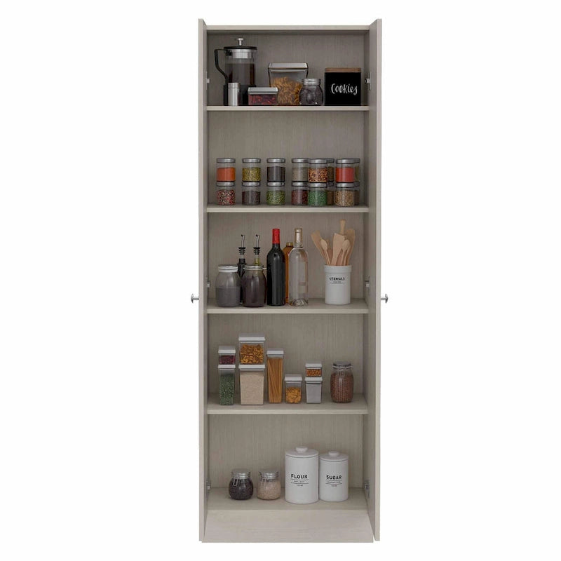 Armoire de rangement à double porte Virginia de FM Furniture, cinq étagères