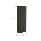 Armoire de rangement à double porte Virginia de FM Furniture, cinq étagères