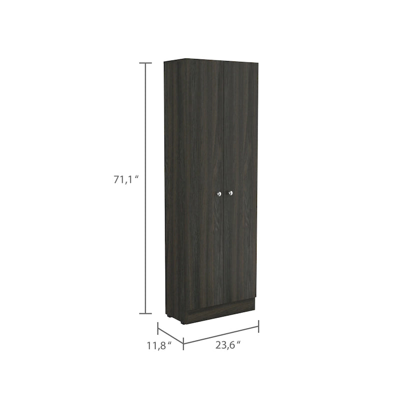 Armoire de rangement à double porte Virginia de FM Furniture, cinq étagères