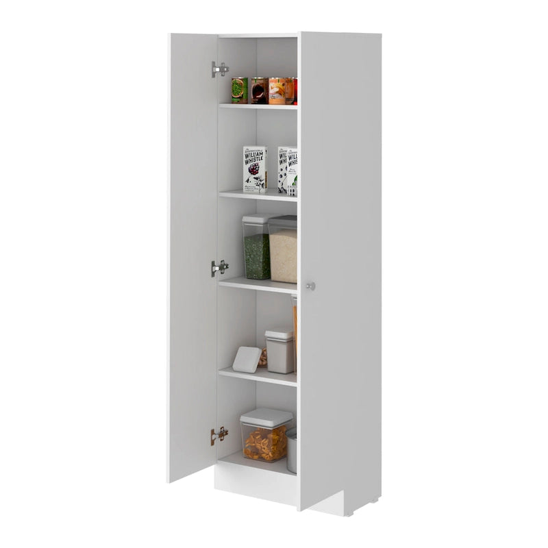 Armoire de rangement à double porte Virginia de FM Furniture, cinq étagères