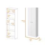 Armoire de rangement à double porte Virginia de FM Furniture, cinq étagères
