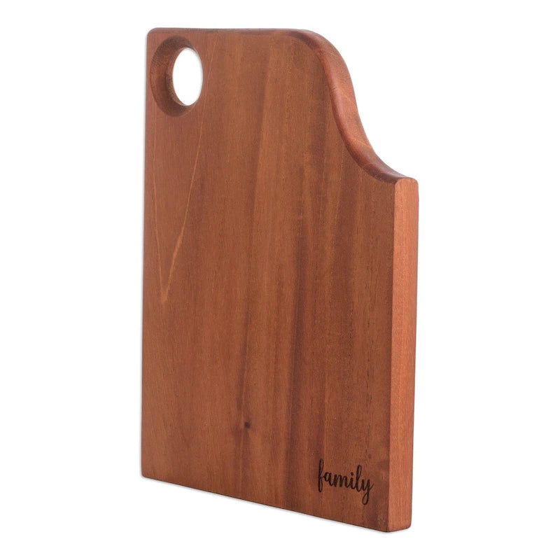 Planche à découper en bois Novica Handmade Family Delight