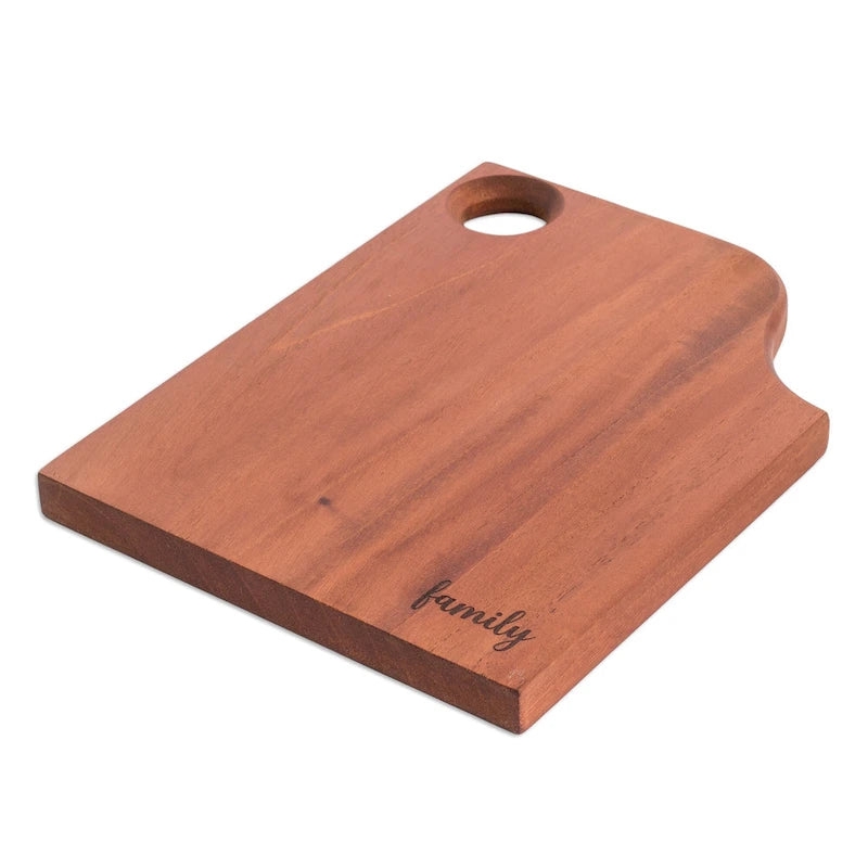 Planche à découper en bois Novica Handmade Family Delight