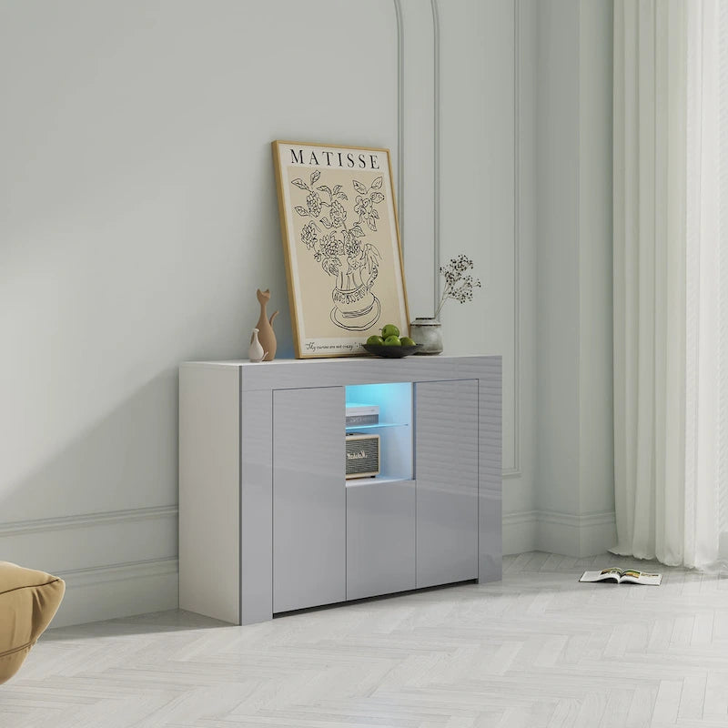 Buffet de salle à manger avec éclairage LED