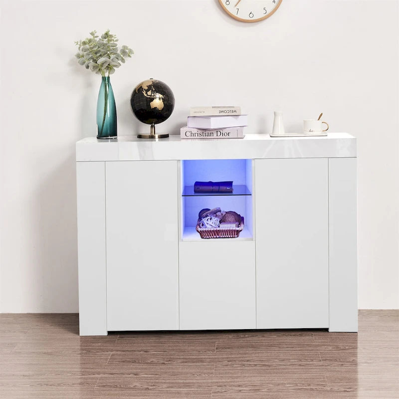 Buffet de salle à manger avec éclairage LED