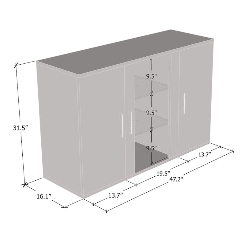 Buffet modulaire moderne 3D Soho S7 de 47 pouces
