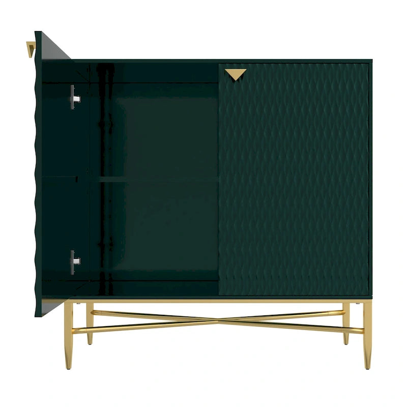 Clihome Buffet/meuble de rangement multimédia à 2 portes de 80 cm (31,5 pouces)
