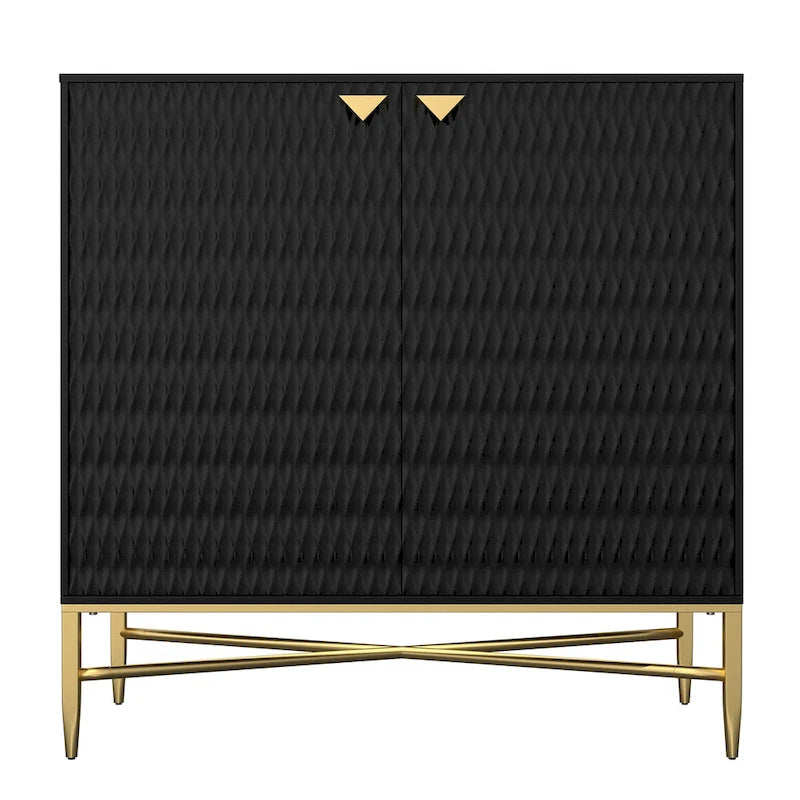 Clihome Buffet/meuble de rangement multimédia à 2 portes de 80 cm (31,5 pouces)