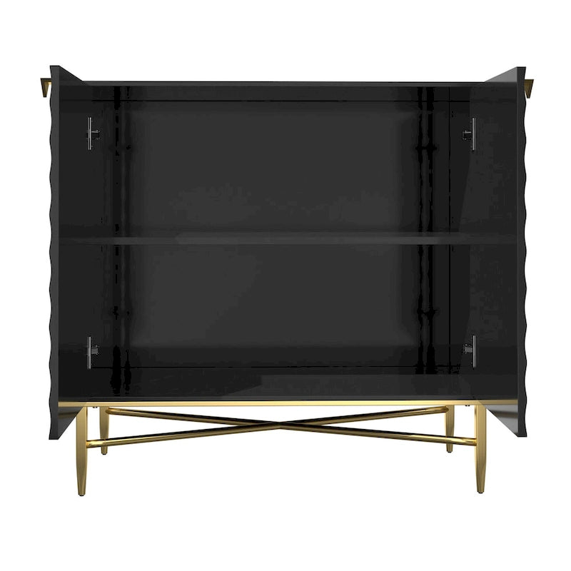 Clihome Buffet/meuble de rangement multimédia à 2 portes de 80 cm (31,5 pouces)