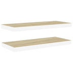 Étagères murales flottantes, 2 pièces, 23,6 x 9,3 x 1,5 cm, MDF - 23,6 x 9,3 x 1,5 cm (L x l x H)