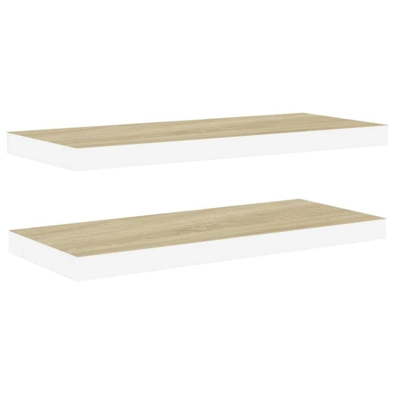Étagères murales flottantes, 2 pièces, 23,6 x 9,3 x 1,5 cm, MDF - 23,6 x 9,3 x 1,5 cm (L x l x H)