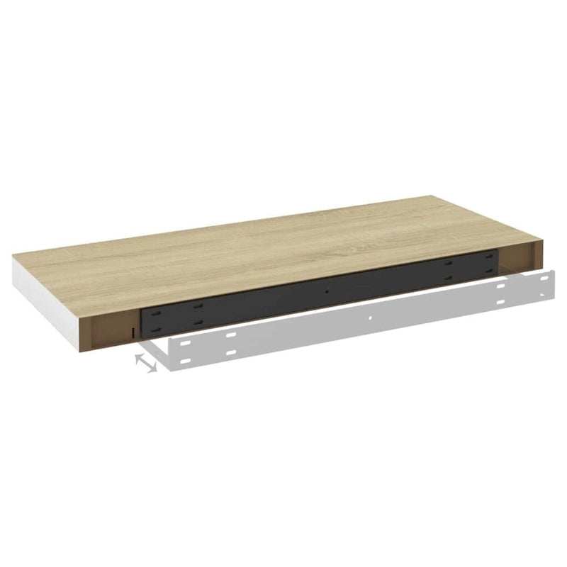 Étagères murales flottantes, 2 pièces, 23,6 x 9,3 x 1,5 cm, MDF - 23,6 x 9,3 x 1,5 cm (L x l x H)