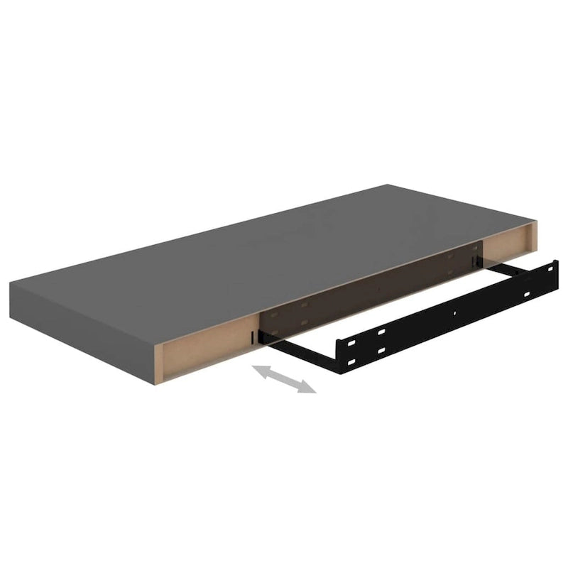 Étagères murales flottantes, 2 pièces, 23,6 x 9,3 x 1,5 cm, MDF - 23,6 x 9,3 x 1,5 cm (L x l x H)