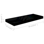 Étagères murales flottantes, 2 pièces, 23,6 x 9,3 x 1,5 cm, MDF - 23,6 x 9,3 x 1,5 cm (L x l x H)