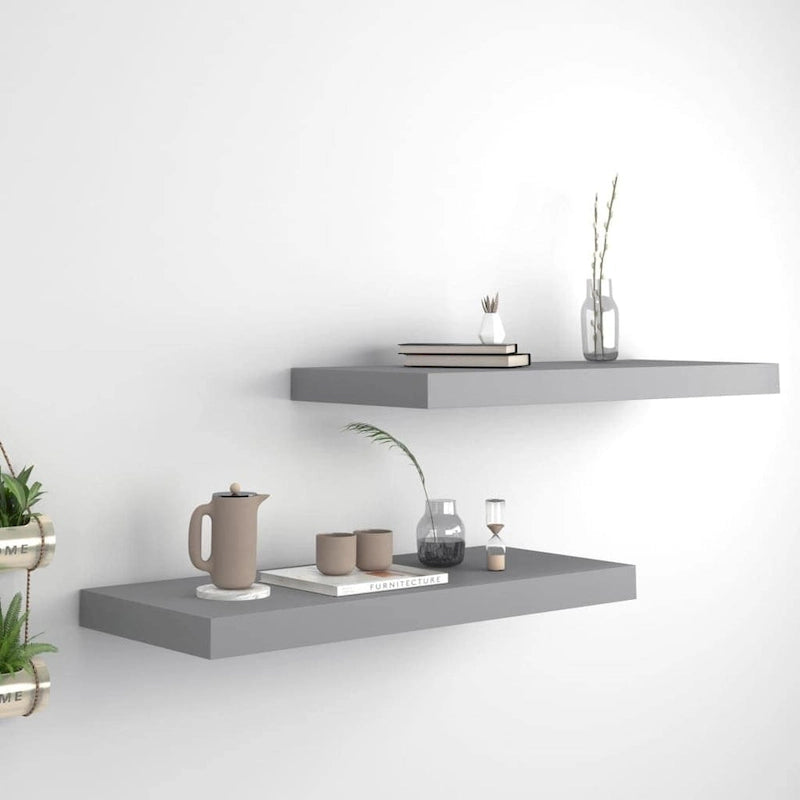 Étagères murales flottantes, 2 pièces, 23,6 x 9,3 x 1,5 cm, MDF - 23,6 x 9,3 x 1,5 cm (L x l x H)