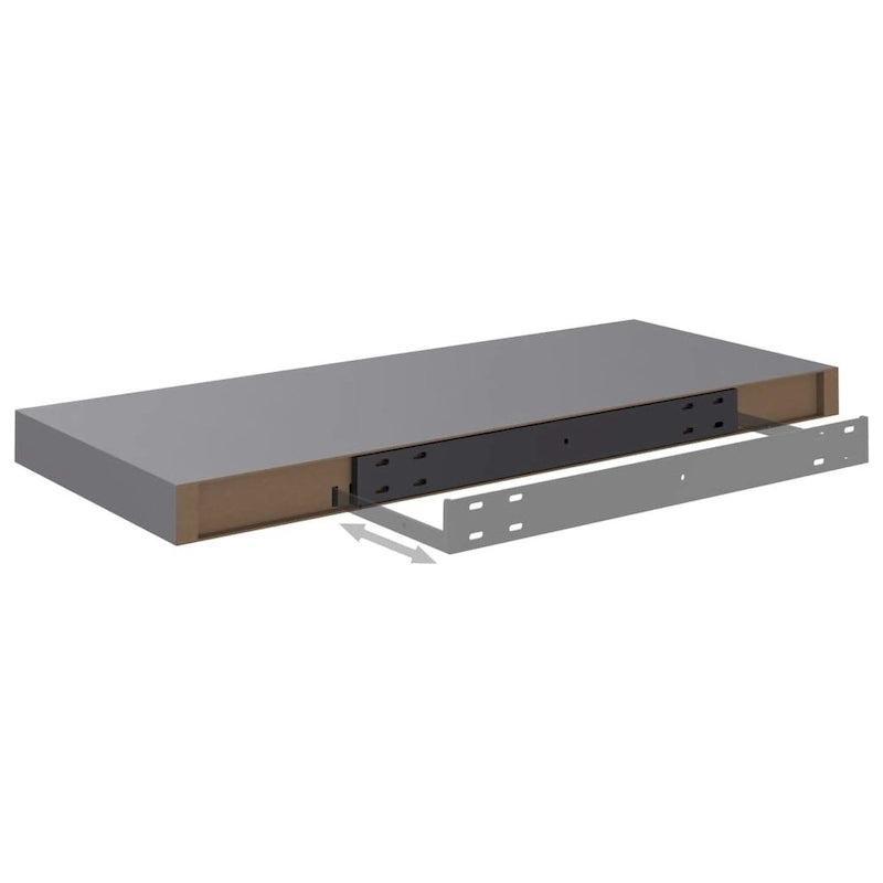 Étagères murales flottantes, 2 pièces, 23,6 x 9,3 x 1,5 cm, MDF - 23,6 x 9,3 x 1,5 cm (L x l x H)