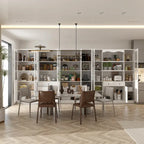 Armoire de cuisine vitrine en verre trempé transparent