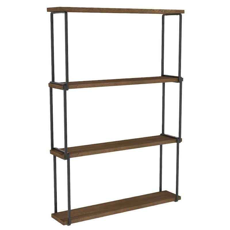 Étagère Wallniture Porto 24x4,5 pour salon et cuisine, finition noyer