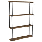 Étagère Wallniture Porto 24x4,5 pour salon et cuisine, finition noyer