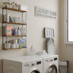 Étagère Wallniture Porto 24x4,5 pour salon et cuisine, finition noyer